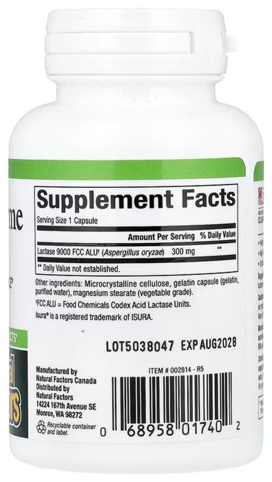 Lactase Enzyme - 60 caps