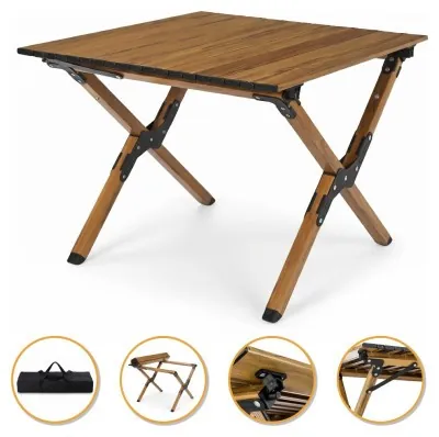 Розкладний туристичний стіл LEOBRO Camp Wood M (LB-1065)