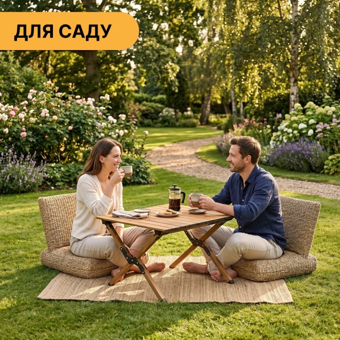 Розкладний туристичний стіл LEOBRO Camp Wood M (LB-1065)