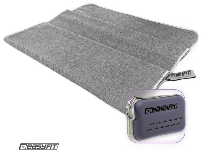 Спортивний рушник EasyFit RoyalWing 140х60 см з мікрофібри + кейс, укр, укр