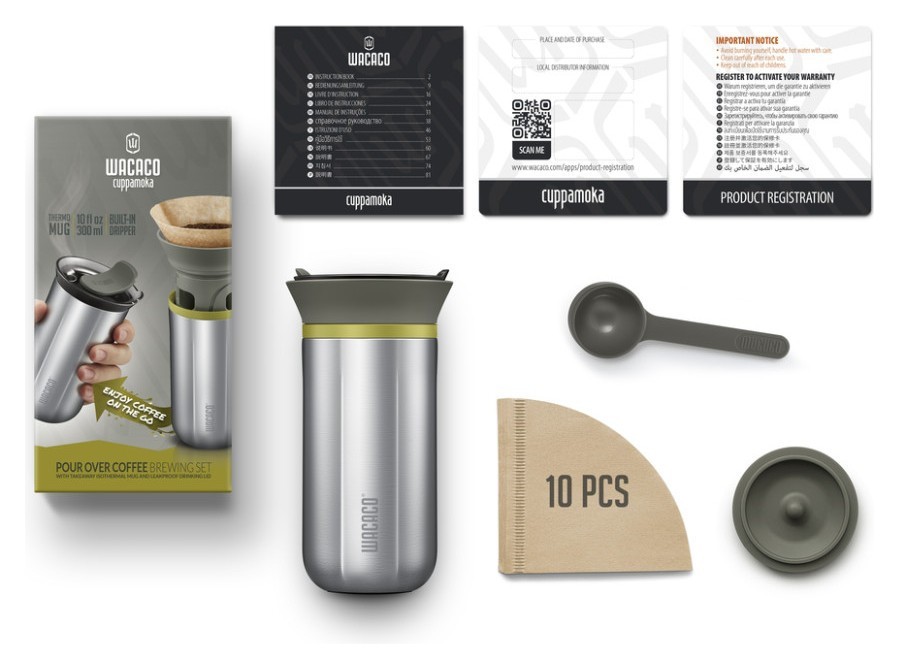 Портативний дріпер-термокухоль Wacaco Cuppamoka, для фільтр-кави, укр, укр