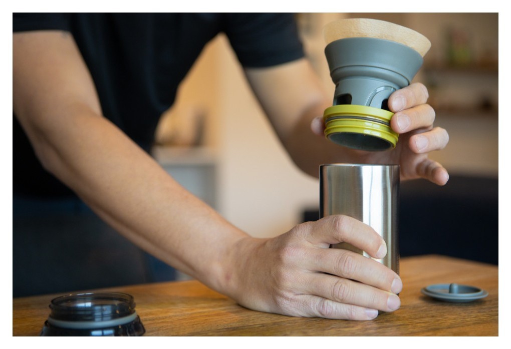 Портативний дріпер-термокухоль Wacaco Cuppamoka, для фільтр-кави, укр, укр