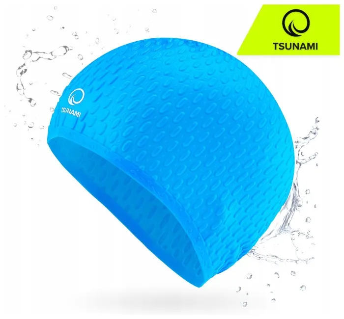 Шапочка для плавания TSUNAMI Texture Blue (P-5905973401906)