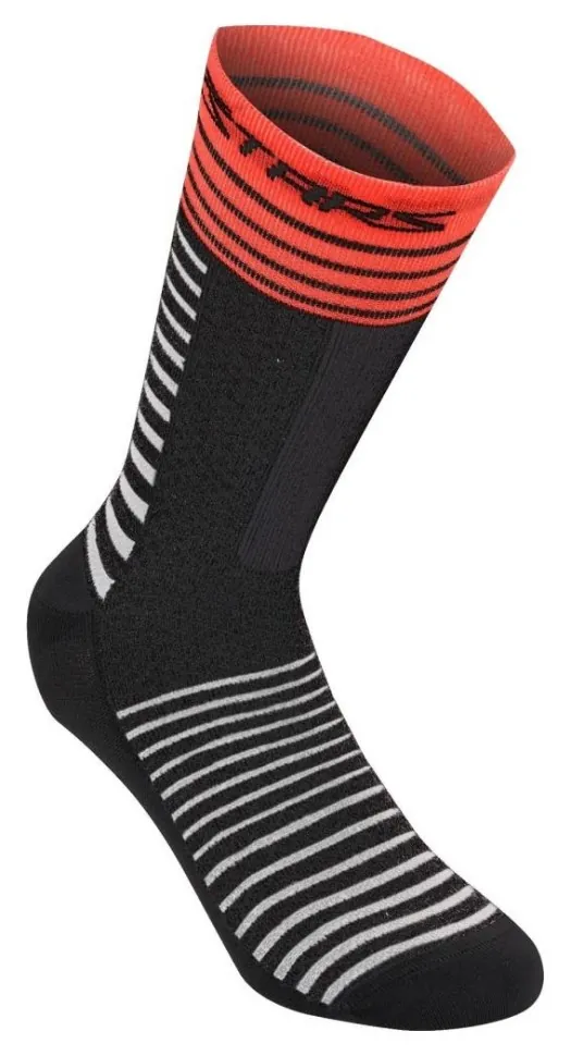 Шкарпетки Alpinestars DROP SOCKS 19 BLACK BRIGHT RED, L (SPT_1706520-1303-L)