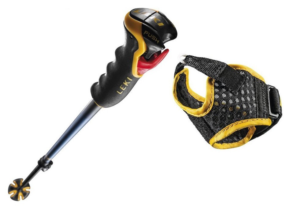 Палки для горных лыж Leki SPIFIRE VARIO 3D 110-140см Denim blue/blue/mustard yellow (65067101-WRH)