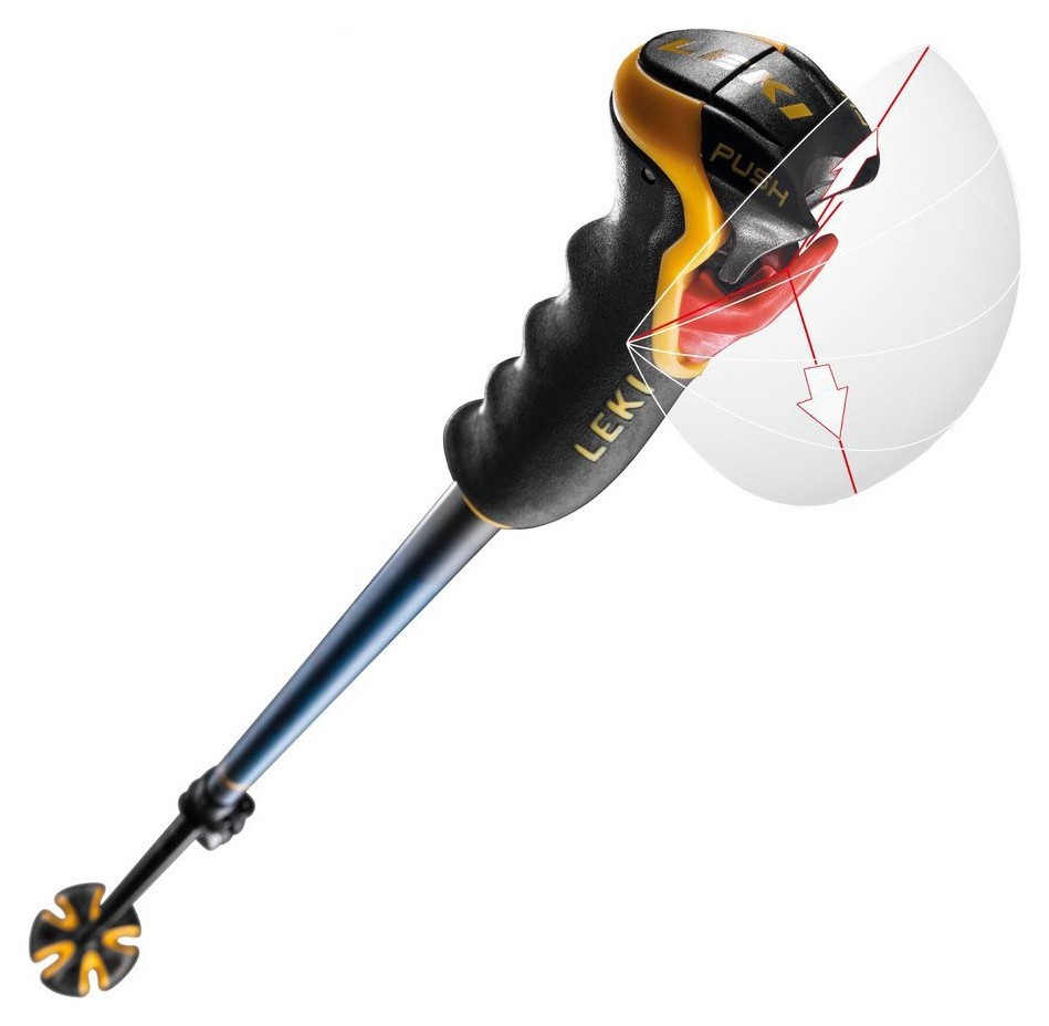 Палки для горных лыж Leki SPIFIRE VARIO 3D 110-140см Denim blue/blue/mustard yellow (65067101-WRH)