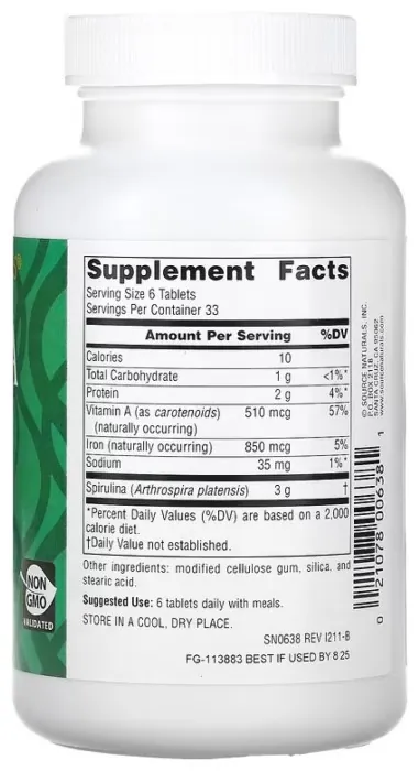 Spirulina 500mg - 100 tabs