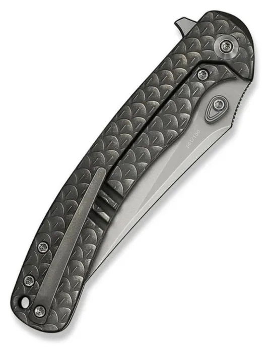 Нож складной туристический Weknife Dracarys, (9.1 см) Böhler M390/титан 6AL4V серый