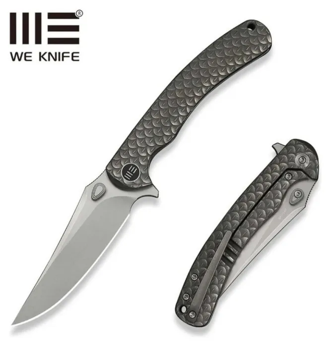 Нож складной туристический Weknife Dracarys, (9.1 см) Böhler M390/титан 6AL4V серый