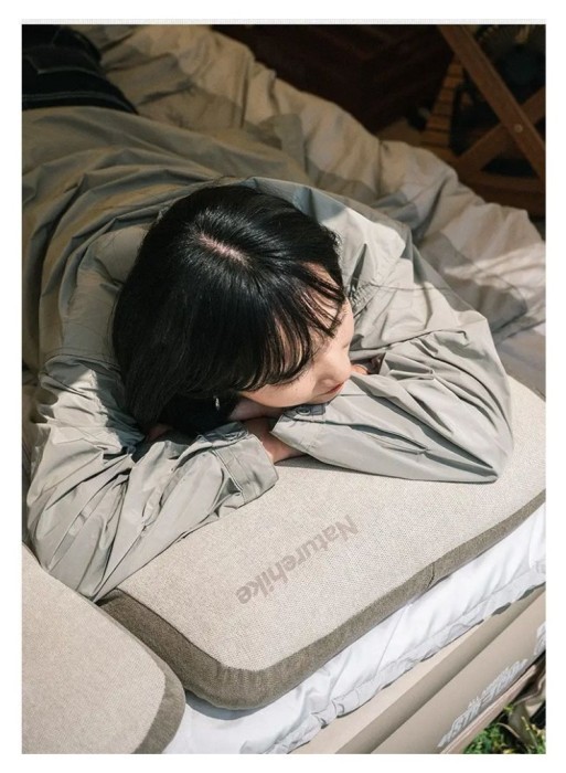 Подушка з пам'яттю прямокутна Naturehike NH22ZT002, бежева