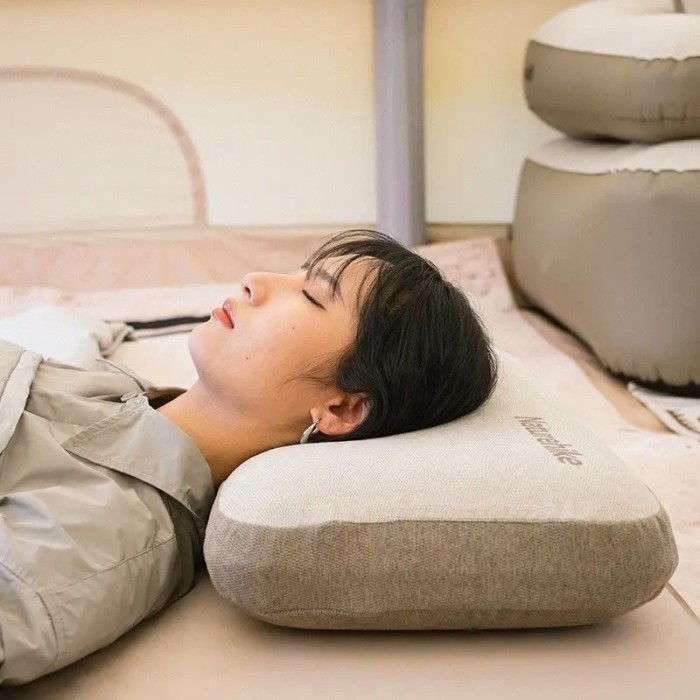 Подушка з пам'яттю прямокутна Naturehike NH22ZT002, бежева, укр, укр