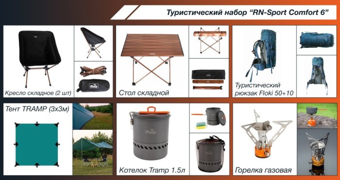 Туристичний набір "RN-Sport Comfort 6", укр, укр