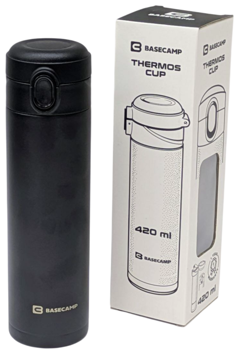 Термокружка BaseCamp Thermos Cup, 0.42 L, Black