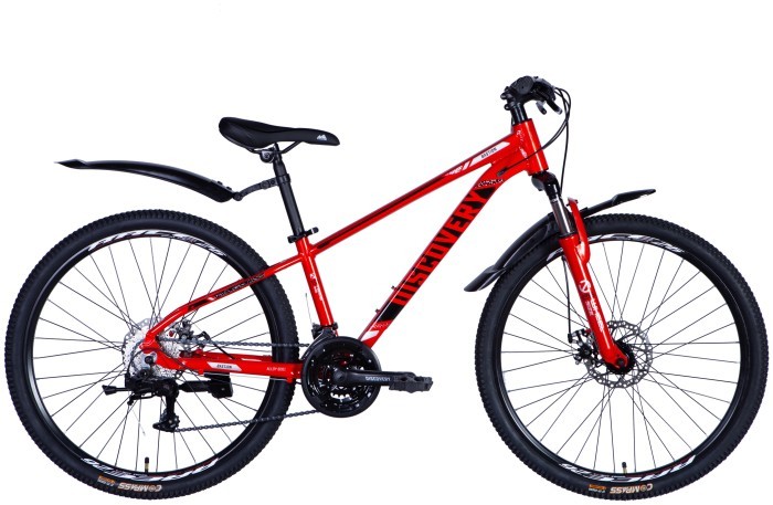 Велосипед AL 26" Discovery BASTION DD CS рама-13" красно-черный 2025