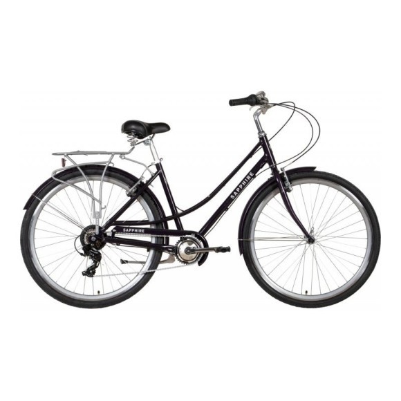 Велосипед знижений в ціні AL 28" Dorozhnik SAPPHIRE Vbr рама- " з багажником зад AI, з крилом St 2022 STK-D-193 (глибокий темно-фіолетовий)