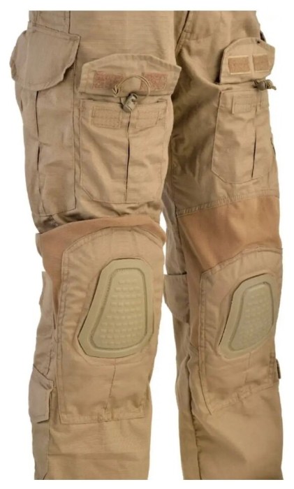 Тактические брюки (штаны) с наколенниками Gladio Defcon 5 (полиэстер Rip-Stop) Мультикам