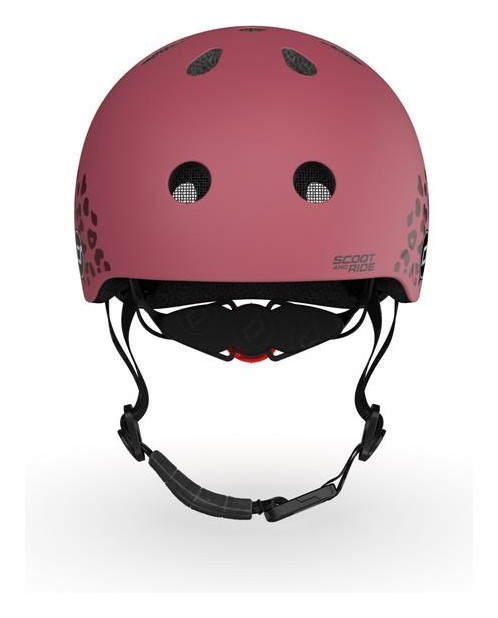 Шолом захисний дитячий Scoot and Ride, вишневий з ліхтариком 45-51см
