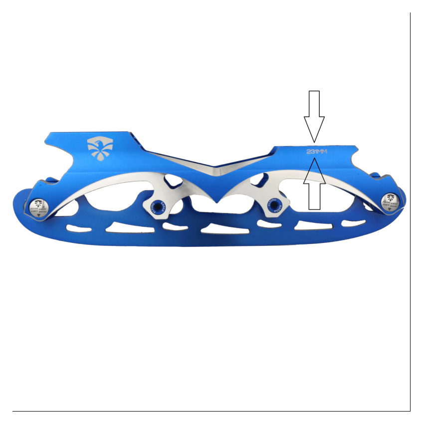 Лезвия для роликов Flying Eagle Ice Blade черные от 206 до 240 мм.