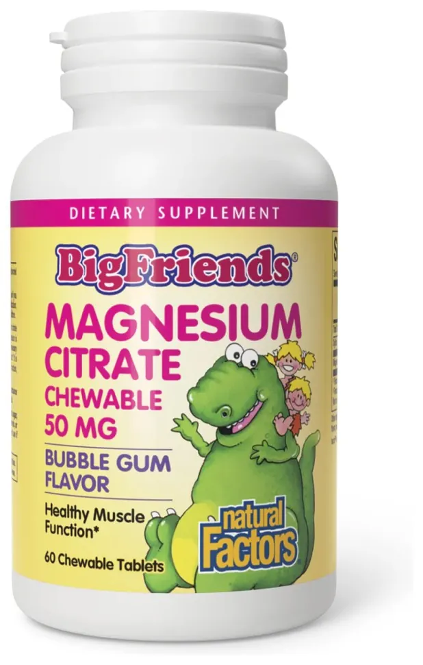Magnesium Citrate 50mg - 60 tabs Bubble Gum