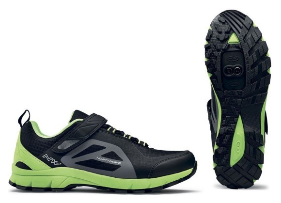 Туфлі велосипедні Northwave ESCAPE EVO M 45 (12.0US) Black/green (80173010) O, укр