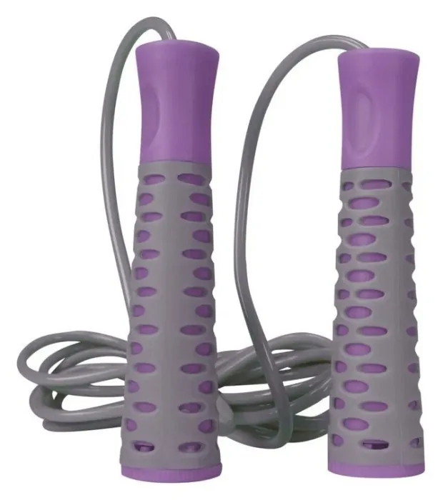 Скакалка PowerPlay 4206 Jump Rope PRO+ Сіро-фіолетова (2,75m.)