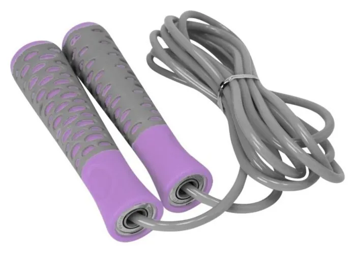 Скакалка PowerPlay 4206 Jump Rope PRO+ Сіро-фіолетова (2,75m.)