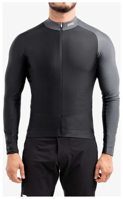 Джерси мужское POC Essential Road Mid LS Jersey, Uranium Black/Sylvanite Grey, S