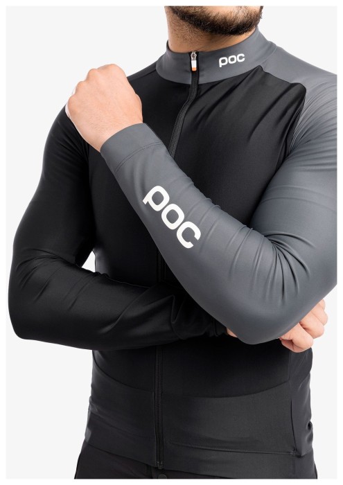 Джерси мужское POC Essential Road Mid LS Jersey, Uranium Black/Sylvanite Grey, S