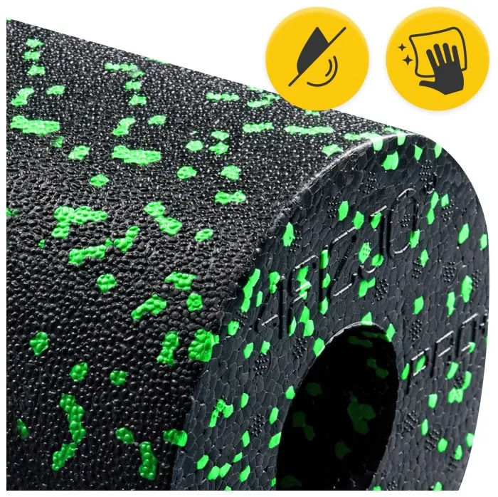 Массажный ролик 4FIZJO EPP PRO+ 33 x 14 см (валик, роллер) гладкий Black/Green (P-5907222931424)