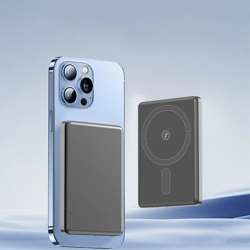 Power Bank Aspor A381 Magnetic Wireless 5000mAh (Type-C/20W)- фиолетовый (900155)