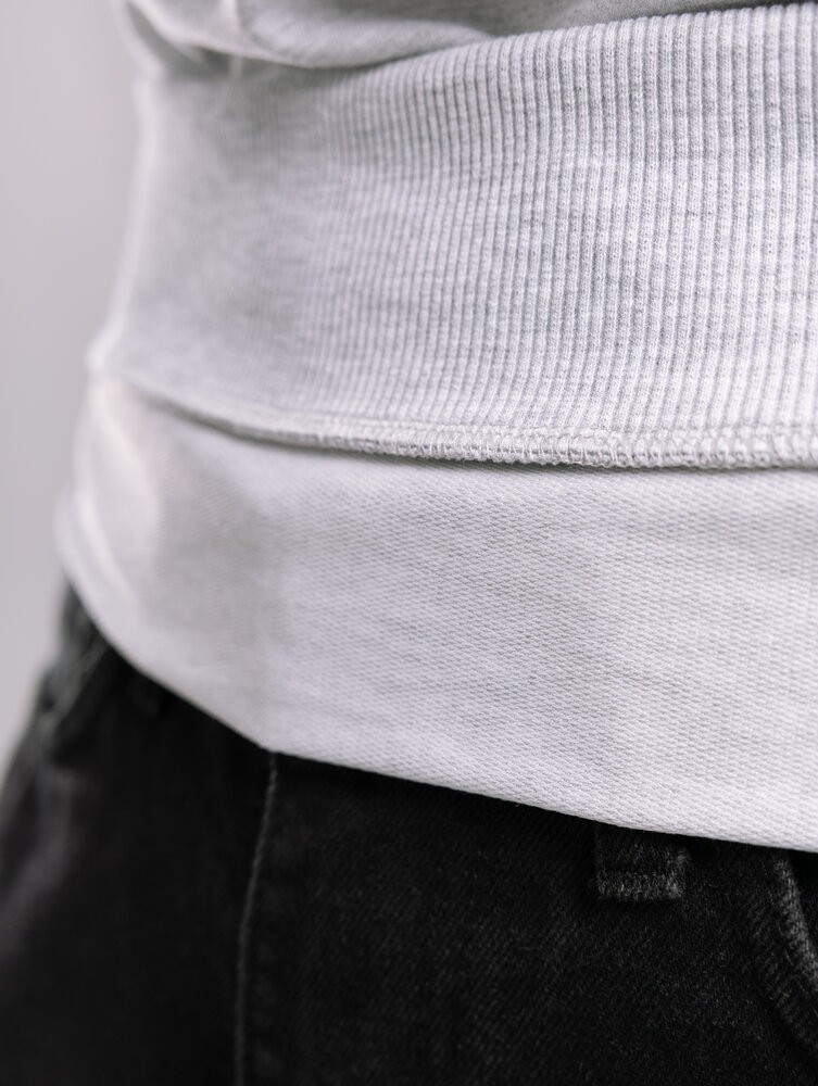 Світшот чоловічий однотонний сірий меланж Pobedov 001