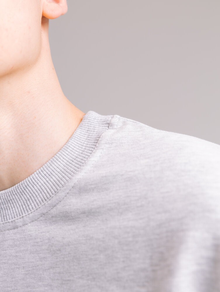 Світшот чоловічий однотонний сірий меланж Pobedov 001