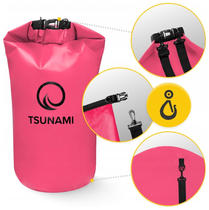 Гермомешок TSUNAMI Dry Pack 30 л водозащитный Pink (P-5907739314093)