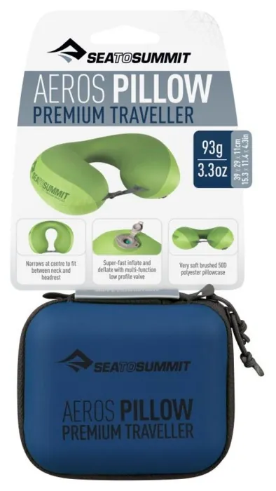 Подушка надувная Sea to Summit Aeros Premium Pillow Traveller, 11х39х29см, Navy