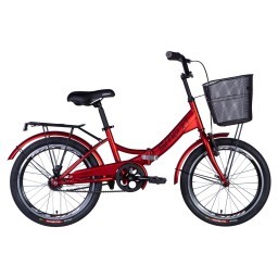 Велосипед ST 20" Formula SMART Vbr рама- с багажником задн St с корзиной Pl с крылом St 2024 (червоний (м))