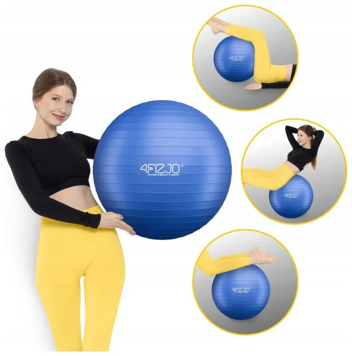 Мяч для фитнеса (фитбол) 4FIZJO 85 см Anti-Burst Blue (P-5907739316400)