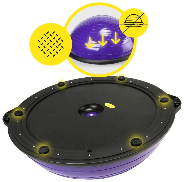 Балансировочная платформа (полусфера) Cornix Bosu Ball 58 см с эспандерами XR-0454 Violet