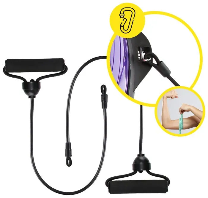 Балансировочная платформа (полусфера) Cornix Bosu Ball 58 см с эспандерами XR-0454 Violet