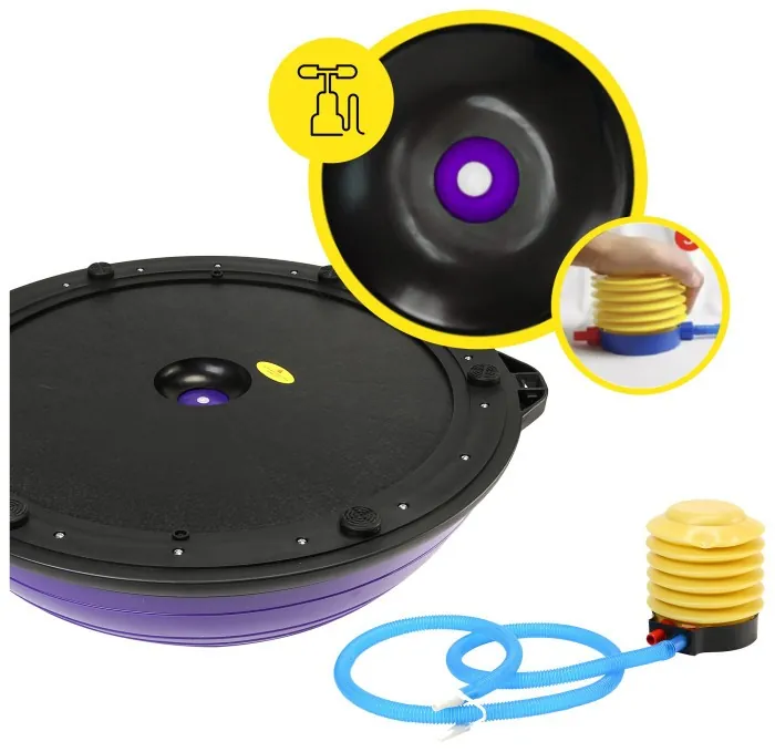 Балансировочная платформа (полусфера) Cornix Bosu Ball 58 см с эспандерами XR-0454 Violet