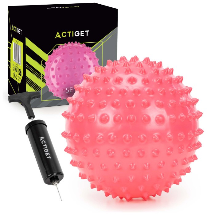 М'яч для пілатесу, йоги, реабілітації Actiget 20 см масажний ACT0151 Pink