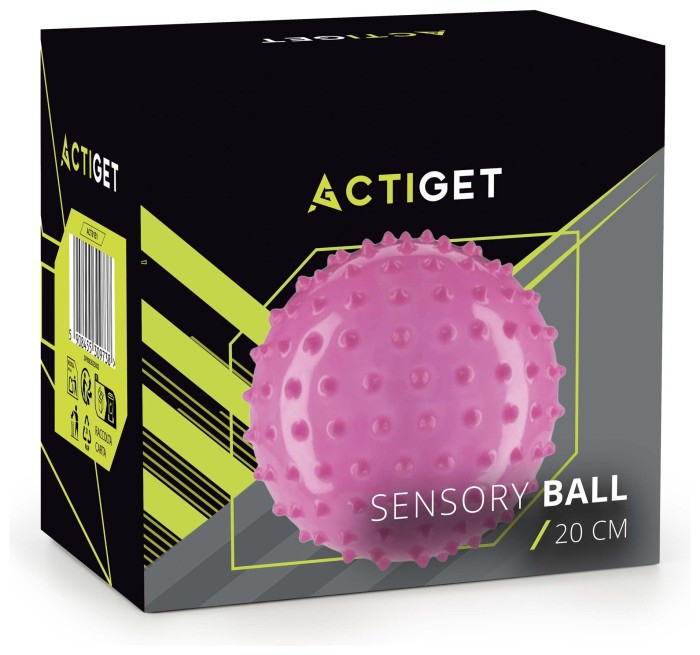 М'яч для пілатесу, йоги, реабілітації Actiget 20 см масажний ACT0151 Pink