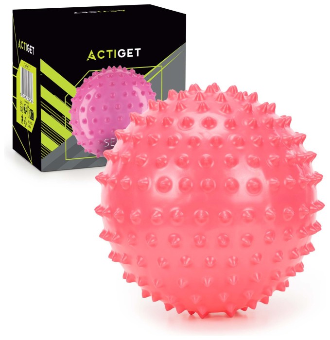 М'яч для пілатесу, йоги, реабілітації Actiget 20 см масажний ACT0151 Pink