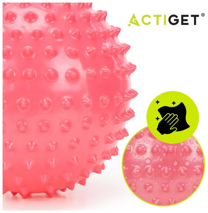 М'яч для пілатесу, йоги, реабілітації Actiget 20 см масажний ACT0151 Pink