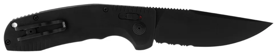 Розкладний ніж SOG SOG-TAC AU, Black, Partially Serrated (SHM_SOG 15-38-02-57)