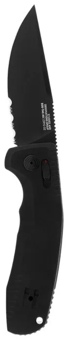Розкладний ніж SOG SOG-TAC AU, Black, Partially Serrated