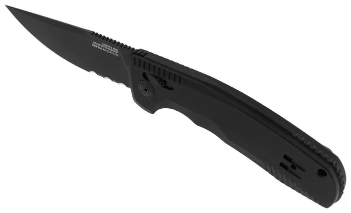 Розкладний ніж SOG SOG-TAC AU, Black, Partially Serrated
