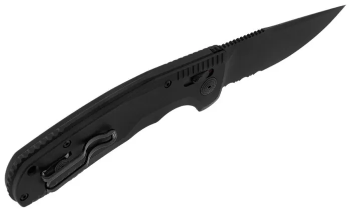 Розкладний ніж SOG SOG-TAC AU, Black, Partially Serrated
