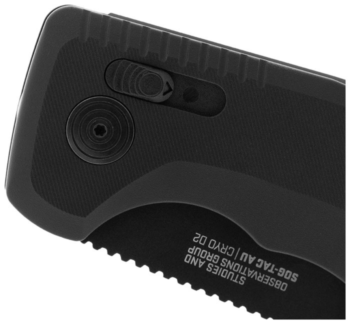 Розкладний ніж SOG SOG-TAC AU, Black, Partially Serrated