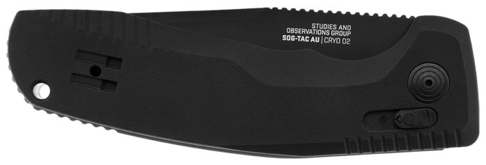 Розкладний ніж SOG SOG-TAC AU, Black, Partially Serrated