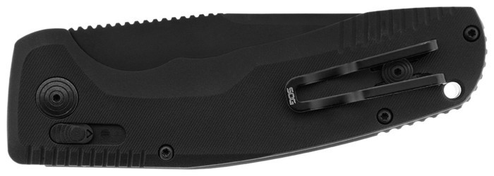 Розкладний ніж SOG SOG-TAC AU, Black, Partially Serrated